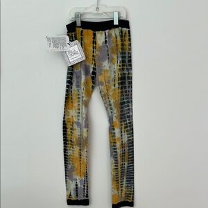 NWT Jak & Peppar Kids Tie-Dye Leggings - Black, Yellow, Gray and Lavender